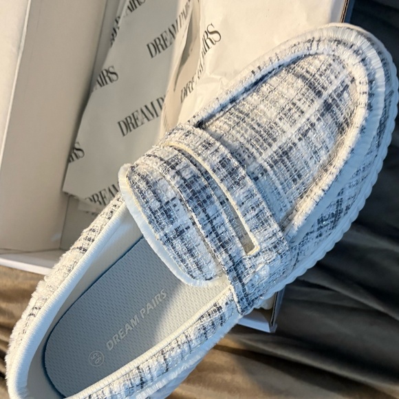 Grey plaid slip on loafers - Picture 2 of 2